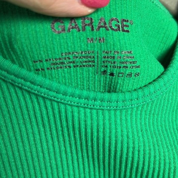 Green Garage Crop Tank Top - Picture 3 of 4